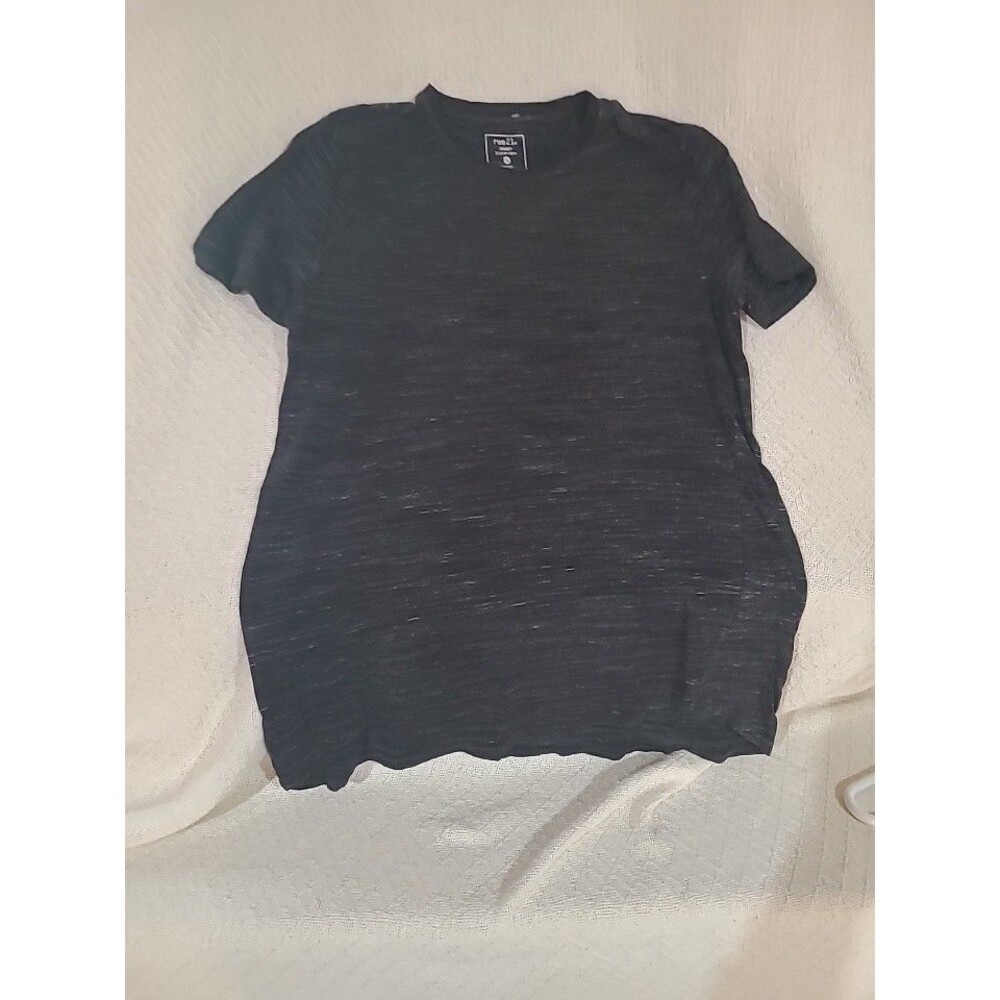 Pre-Owned Mens Rue 21 Tshirt--Size S Charcoal With WHite Highlights-Cotton/Poly